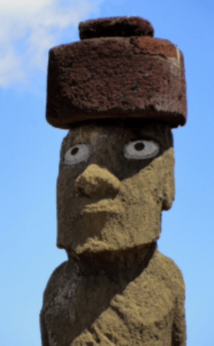 That awkward moment when you're Googling for picture of Moai statues so you can put googly eyes on them, and find they were 500 years ahead of you. (This one is real.)