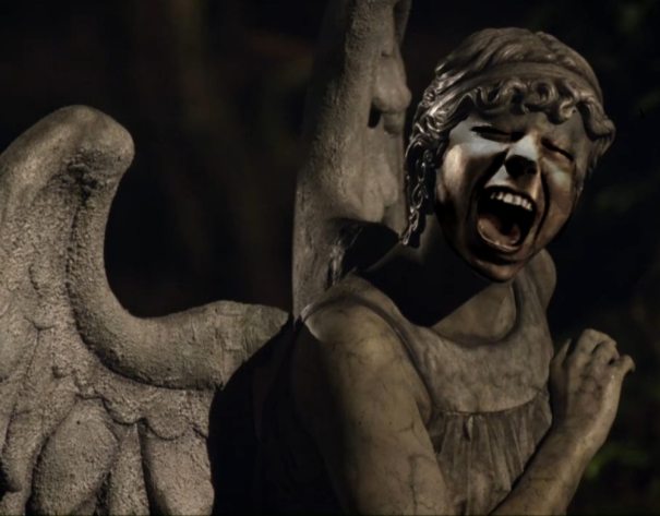 Veronica Belmont as a Weeping Angel